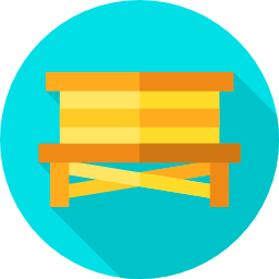 Wooden chair icon