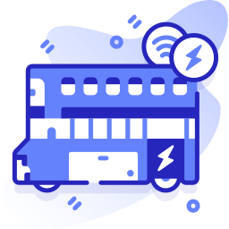 Electric bus icon