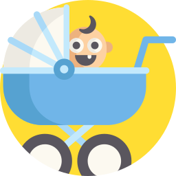 Baby carriage icon