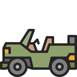 Military jeep icon