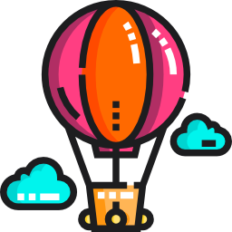 Hot air balloon icon