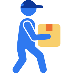 Delivery man icon