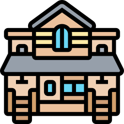 Wooden house icon