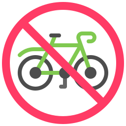 No bicycle icon