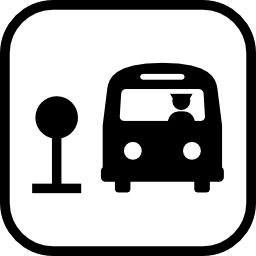 School bus stop icon