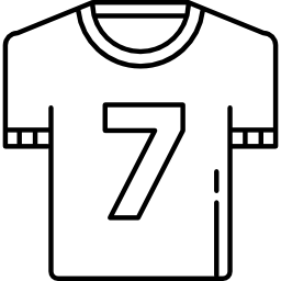 T Shirt with number 7 icon