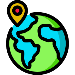 Earth globe icon