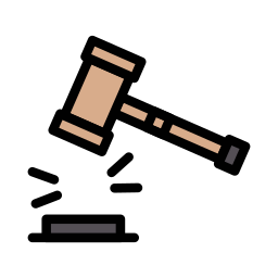 Legal hammer icon