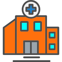 Hospital building icon