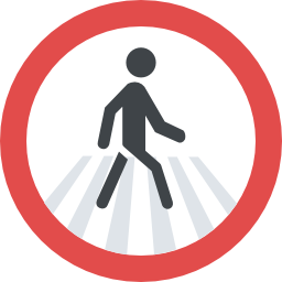 Pedestrian crossing icon