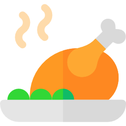 Roast chicken icon