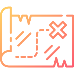 mappa del tesoro icona