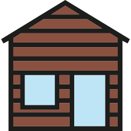 Wood house icon