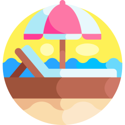 Sun umbrella icon