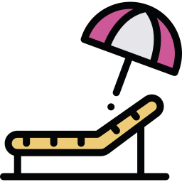 Beach chair icon