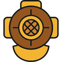 Diving helmet icon