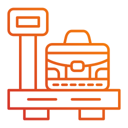 Luggage scale icon