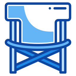 Camping chair icon