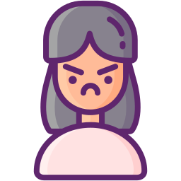 Angry face icon