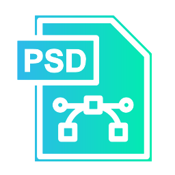 format de fichier psd Icône