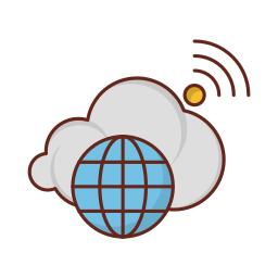 réseau infonuagique Icône