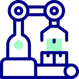 robot industriale icona