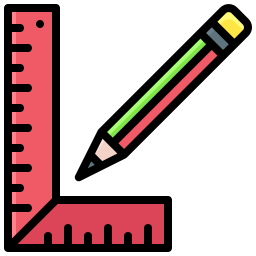 Ruler and pencil icon