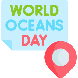 World oceans day icon