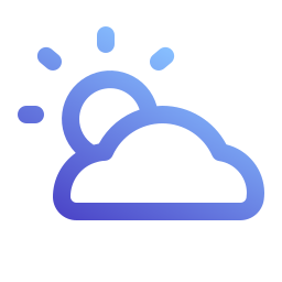 Clouds and sun icon