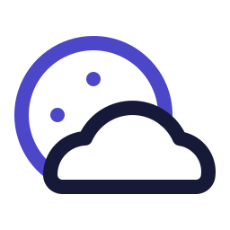 Cloudy night icon