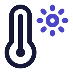 High temperature icon