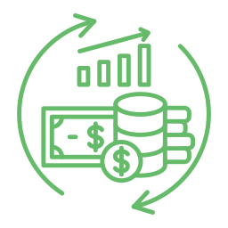flux de trésorerie Icône