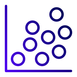 graphique en nuage de points Icône