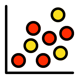 grafico di dispersione icona