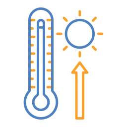 hoge temperatuur icoon