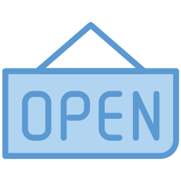 Open sign icon