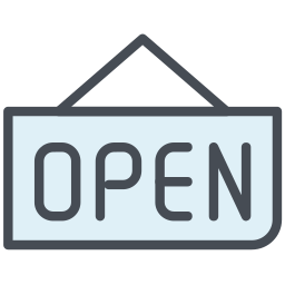 Open sign icon