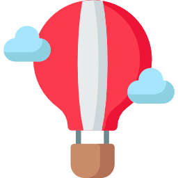 Hot air balloon icon