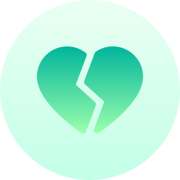 Broken heart icon