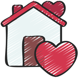 Happy house icon