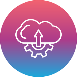 Cloud uploading icon