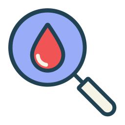 Blood analysis icon