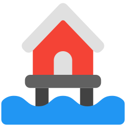 Stilt house icon