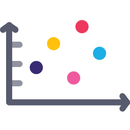 grafico di dispersione icona