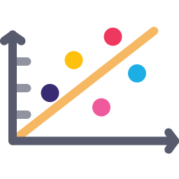 gráfico de dispersão Ícone