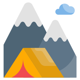 Camping tent icon