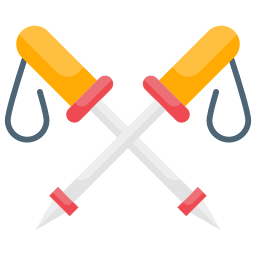 Trekking pole icon