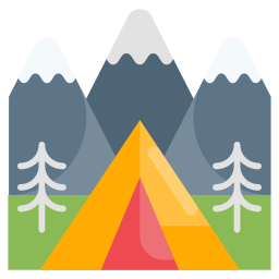 Winter camp icon