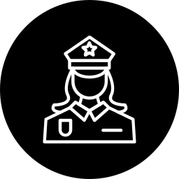 femme policier Icône