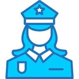 femme policier Icône